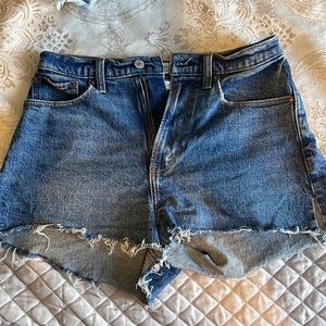 Womens Abercrombie high rise curve love mom short